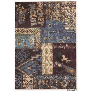 スミノエ DISNEY DRM-1033ラグ MICKEY／Assemble RUG 100×140cm ブルー 【日本製】