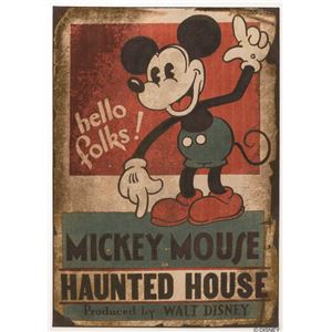 スミノエ DISNEY DRM-1035ラグ MICKEY／Haunted house RUG 100×140cm レッド 【日本製】