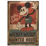 スミノエ DISNEY DRM-1035ラグ MICKEY／Haunted house RUG 100×140cm レッド 【日本製】
