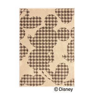 スミノエ DISNEY DRM-1001ラグ MICKEY／Plover form RUG 100×140cm ベージュ 【日本製】