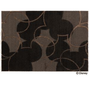 スミノエ DISNEY DRM-1004ラグ MICKEY／Pearl line RUG 100×140cm ブラック 【日本製】