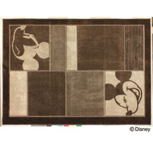 スミノエ DISNEY DRM-1008ラグ MICKEY／Fine Streak RUG 140×200cm ブラウン 【日本製】