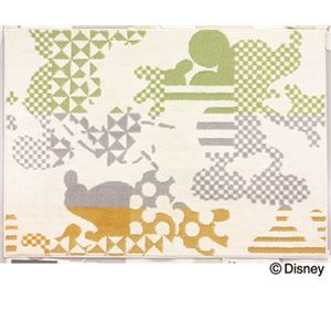 スミノエ DISNEY DRM-1011ラグ MICKEY／Kika silhouette RUG 100×140cm グリーン 【日本製】