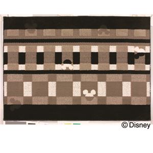 スミノエ DISNEY DRM-1012ラグ MICKEY／Texture line RUG 100×140cm ブラック 【日本製】