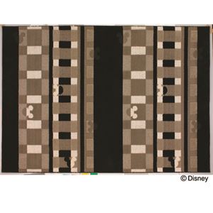 スミノエ DISNEY DRM-1012ラグ MICKEY／Texture line RUG 140×200cm ブラック 【日本製】