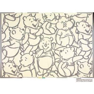 スミノエ DISNEY DRP-1013ラグ POOH／Smile RUG 140×200cm グレー 【日本製】