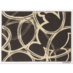 スミノエ DISNEY DRM-1040ラグ MICKEY／Blend line RUG 95×130cm グレー 【日本製】