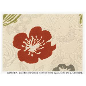 スミノエ DISNEY DRP-1043ラグ POOH／Bold RUG 95×130cm オレンジ 【日本製】
