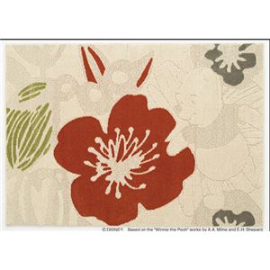 スミノエ DISNEY DRP-1043ラグ POOH／Bold RUG 130×190cm オレンジ 【日本製】