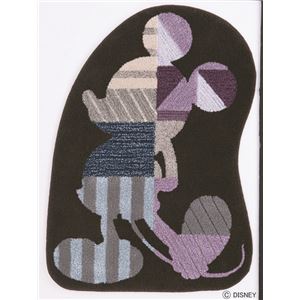 スミノエ DISNEY DRM-4020ラグ MICKEY／Model frame RUG 95×130cm チャコール 【日本製】