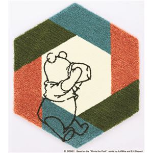 スミノエ DISNEY DRP-4022ラグ POOH／Honey pot RUG 95×110cm ブルー 【日本製】