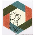 スミノエ DISNEY DRP-4022ラグ POOH／Honey pot RUG 95×110cm ブルー 【日本製】
