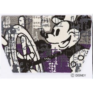 スミノエ DISNEY DMM-4023マット MICKEY／Steam MAT 50×80cm パープル 【日本製】