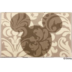 スミノエ DISNEY DMM-4012マット MICKEY／Classical silhouette MAT 50×80cm ベージュ 【日本製】