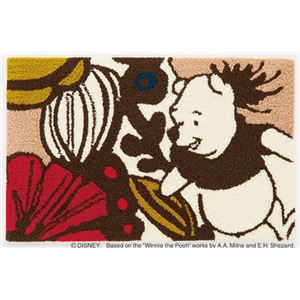 スミノエ DISNEY DMP-4043マット POOH／Bold MAT 50×80cm チャコール 【日本製】