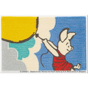 スミノエ DISNEY DMP-4045マット POOH／Sky journey MAT 50×80cm ブルー 【日本製】