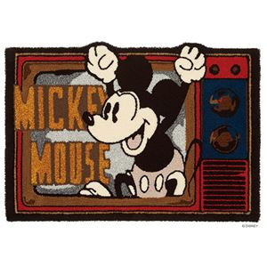 スミノエ DISNEY DRM-4047ラグ MICKEY／Fly out RUG 90×130cm レッド 【日本製】
