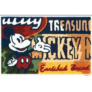 スミノエ DISNEY DMM-4048マット MICKEY／Label MAT 50×80cm ブルー 【日本製】