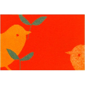 デザインライフ 玄関マット 室内/屋内用 KOTORI(コトリ) 50×80cm レッド 【日本製】