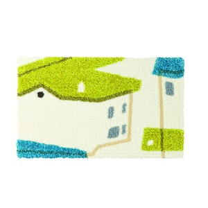 デザインライフ 玄関マット 室内/屋内用 YANEIRO(ヤネイロ) 45×75cm ブルー 【日本製】