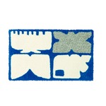 デザインライフ 玄関マット 室内/屋内用 KAIGARA(カイガラ) 45×75cm ネイビー 【日本製】