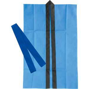 （まとめ）アーテック ロングハッピ不織布 青 S（ハチマキ付） 【×40セット】