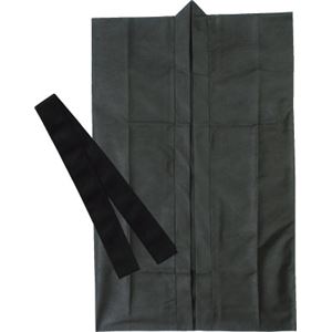 （まとめ）アーテック ロングハッピ不織布 黒 S（ハチマキ付） 【×30セット】