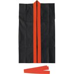 （まとめ）アーテック ロングハッピ不織布 黒（赤襟）S（ハチマキ付） 【×50セット】