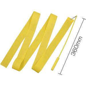 （まとめ）アーテック 体操リボン 黄 【×40セット】