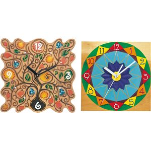 （まとめ）アーテック 木彫時計セット 大 しな 【×5セット】