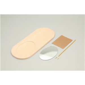 （まとめ）アーテック 木彫鏡かざり 楕円 【×5セット】