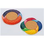 （まとめ）アーテック 木彫コースター2枚組 【×10セット】