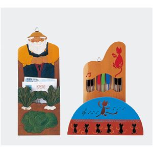 （まとめ）アーテック 木彫状差し（桂） 【×5セット】