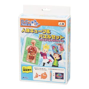 （まとめ）アーテック 人体キューブ＆パズル遊んで学べるからだの 【×5セット】