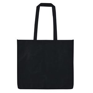 （まとめ）アーテック マチ付不織布トートバッグ ヨコ型 黒 【×40セット】