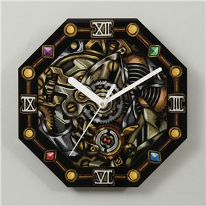 （まとめ）アーテック 八角アートガラス時計 【×10セット】