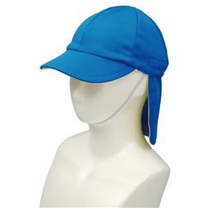 （まとめ）アーテック UVカットたれ付帽子 青 【×15セット】