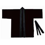 （まとめ）アーテック カラー不織布ハッピ 大人用 L 黒 【×15セット】