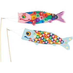 （まとめ）アーテック こいのぼり（布製組立済）ブルー 【×30セット】