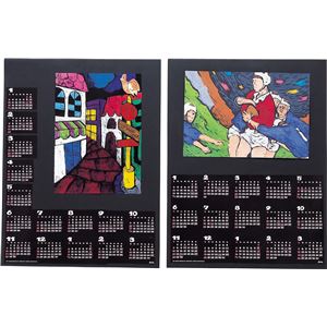 （まとめ）アーテック 両面黒色カレンダー 2014年 【×40セット】