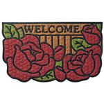 ローズコイヤーマット(バラ柄玄関マット) 【2輪】 45cm×75cm