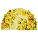 幸せのイエローローズマット(玄関マット/キッチンマット) 【1： 半円形/約75cm×45cm】 滑りにくい加工