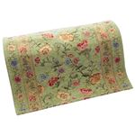 ゴブラン調シェニール織廊下敷き(カーペット) 【18： 廊下敷/約97cm×340cm】 滑りにくい加工 グリーン(緑)