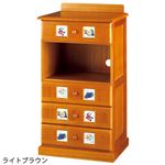 サイドボード/リビングボード (南欧風家具) 【2： 幅45cm】 木製 ホワイトウォッシュ 【完成品】