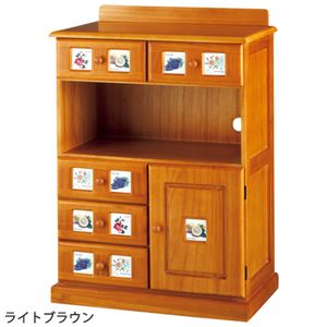 サイドボード/リビングボード (南欧風家具) 【3： 幅60cm】 木製 ホワイトウォッシュ 【完成品】