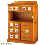 サイドボード/リビングボード (南欧風家具) 【3： 幅60cm】 木製 ホワイトウォッシュ 【完成品】