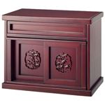 仏壇用彫刻下台(仏壇台チェスト) 【1： 幅50cm】 木製(天然木) 供物台/引き出し付き 【完成品】