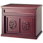 仏壇用彫刻下台(仏壇台チェスト) 【2： 幅55cm】 木製(天然木) 供物台/引き出し付き 【完成品】