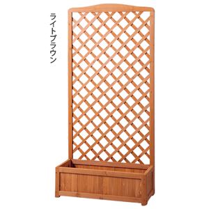 プランターカバー付ラティス(パーテーション/ 衝立)3点セット 【2： 高さ150cm】 木製(天然木杉材) ライトブラウン