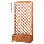 プランターカバー付ラティス(パーテーション/ 衝立)3点セット 【2： 高さ150cm】 木製(天然木杉材) ライトブラウン
